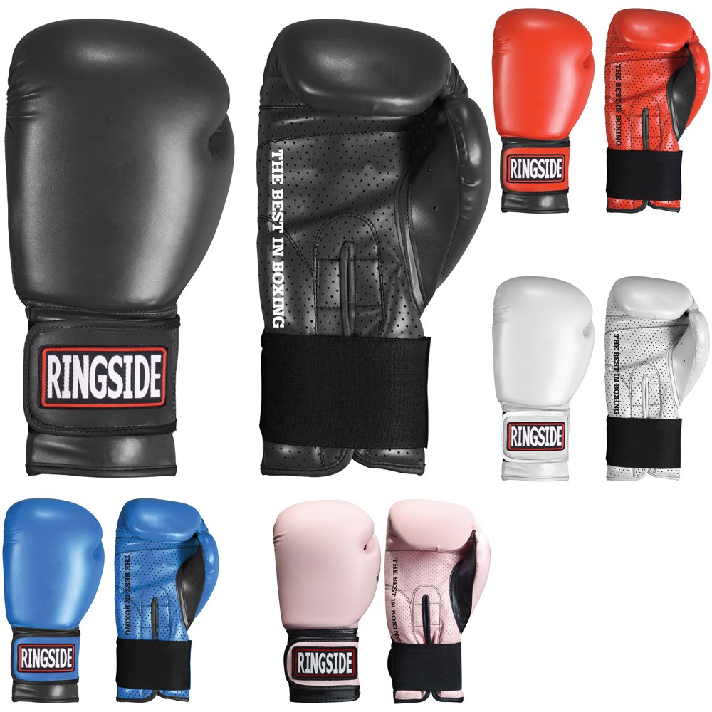 Title Boxing Supreme Leather Bag Gloves - M - Gold/Silver